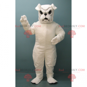 Hvid bulldog maskot - Redbrokoly.com