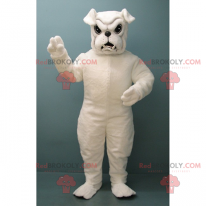 Hvit bulldog maskot - Redbrokoly.com