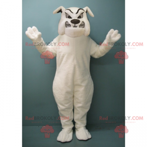 Mascote bulldog branco raivoso - Redbrokoly.com