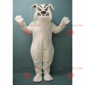 Rabid white bulldog mascot - Redbrokoly.com