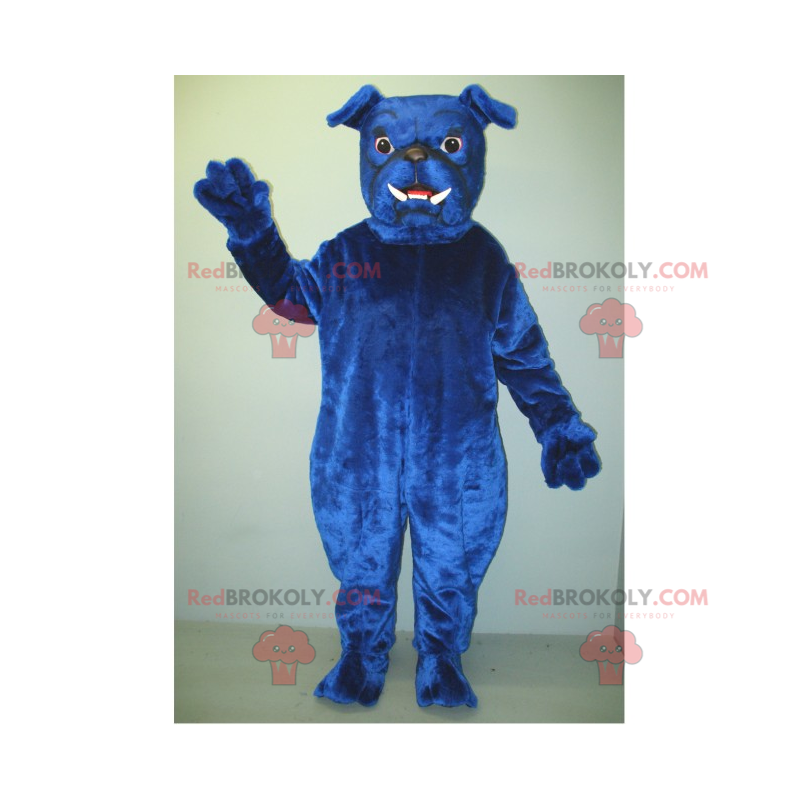 Blaues Bulldoggenmaskottchen - Redbrokoly.com