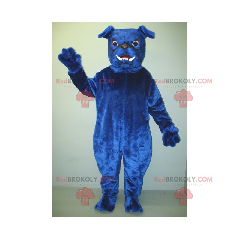 Blauwe bulldog mascotte - Redbrokoly.com