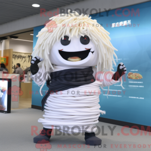 Hvit Ramen-maskotdraktfigur...