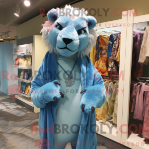 Sky Blue Smilodon mascot...