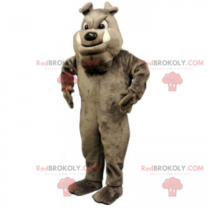 Gray bulldog mascot - Redbrokoly.com