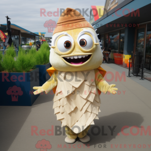 Beige Fish Tacos mascot...