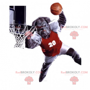 Mascote bulldog jogador de basquete - Redbrokoly.com