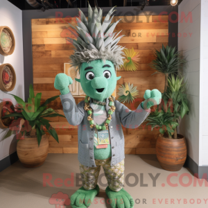 Groene aas mascottekostuum...