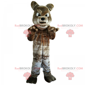Mascote bulldog marrom - Redbrokoly.com