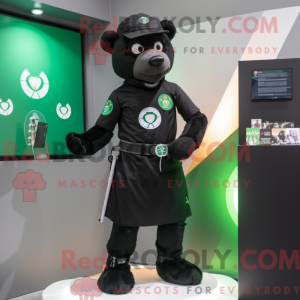 Maskottchen-Kostüm Schwarze...