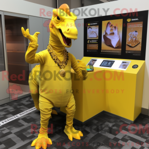 Gul Parasaurolophus maskot...