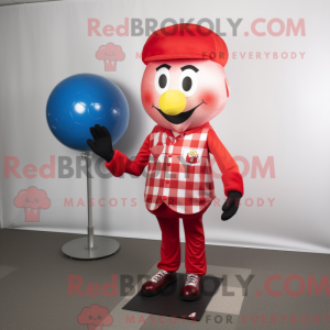 Rode Juggle-mascottekostuum...