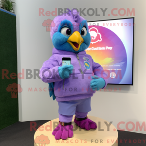 Lavendel papegøje maskot...