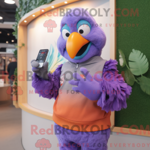Lavendel papegøje maskot...