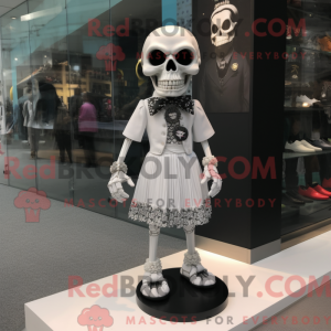 White Skull maskot drakt...
