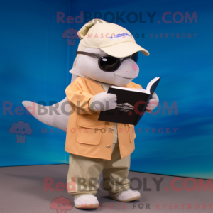 Cream Dolphin mascot...