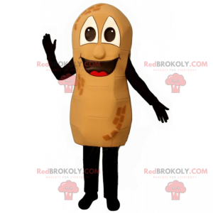 Mascotte de cacahuète avec visage souriant - Redbrokoly.com