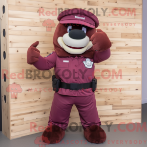 Fantasia de mascote de Comando Marrom com colete e presilhas de cabelo - Mascotes de comando - REBROKO_246775 - RedBrokoly.com