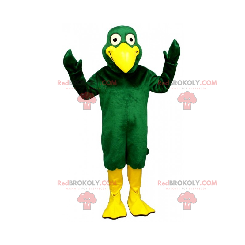 Mascote de pato com um grande bico - Redbrokoly.com