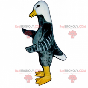 Mascotte di anatra bicolore - Redbrokoly.com