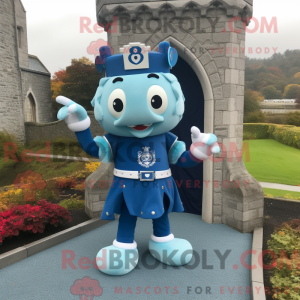 Blue Irish Castle maskot...