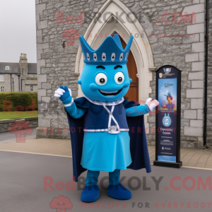 Blue Irish Castle mascot...