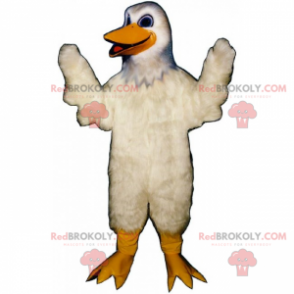 Smiling white duck mascot - Redbrokoly.com