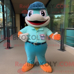 Turquoise Salmon mascot...