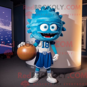 Blauwe mascottekostuum van...