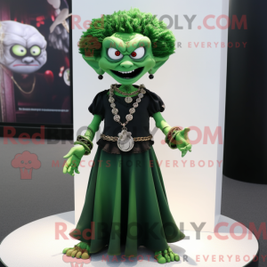 Grøn vampyr maskot kostume...