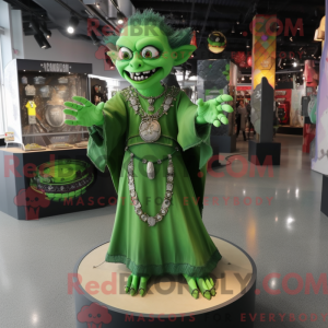 Grøn vampyr maskot kostume...