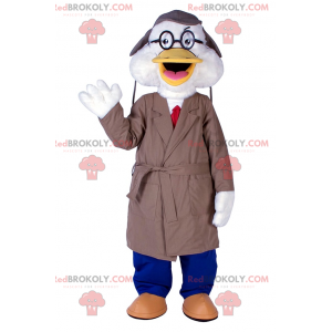 Mascote do pato vestido como professor - Redbrokoly.com