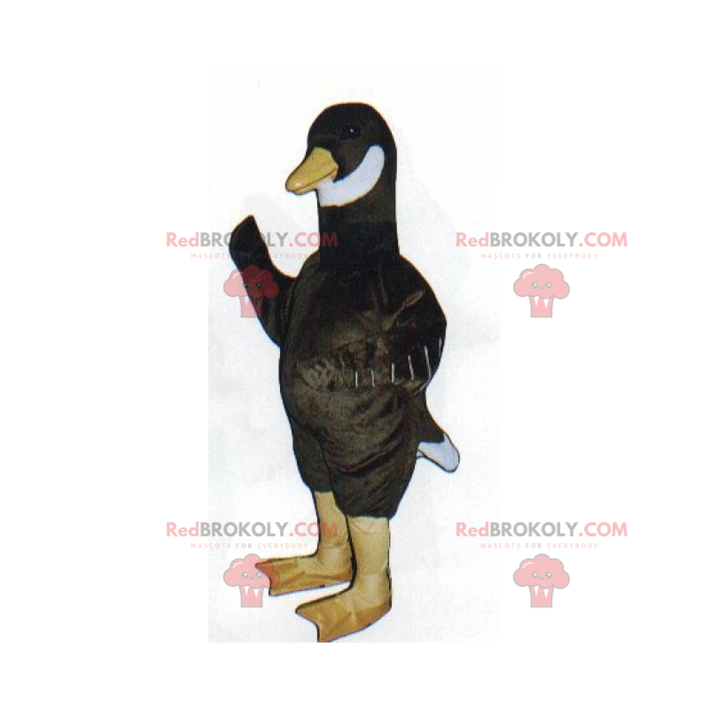 Mascote do pato preto com cauda branca - Redbrokoly.com Mascote do pato preto com cauda branca - Redbrokoly.com