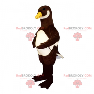 Mascotte de canard noir et blanc - Redbrokoly.com