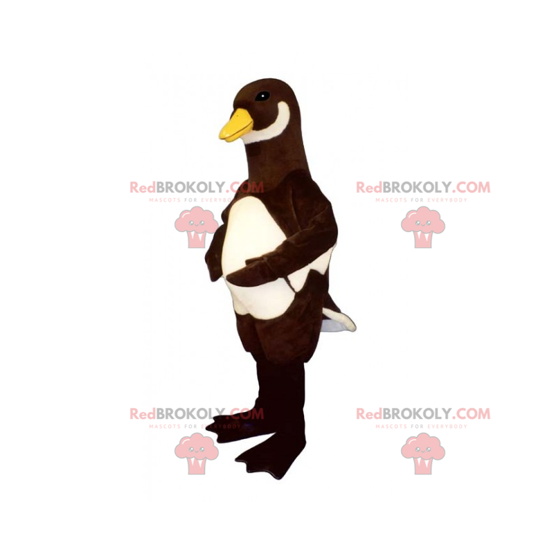 Mascotte di anatra in bianco e nero - Redbrokoly.com Mascotte di anatra in bianco e nero - Redbrokoly.com