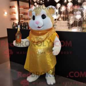 Gull hamster maskot drakt...