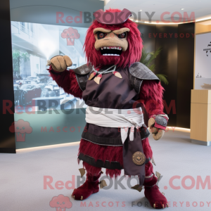 Maroon Samurai maskot...