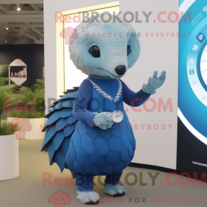 Blue Pangolin mascot...