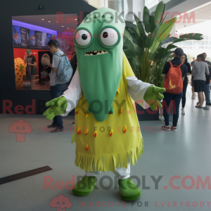 Personaggio mascotte verde...