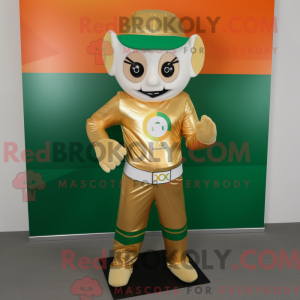Guld irsk flag maskot...