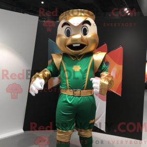 Guld irsk flag maskot...
