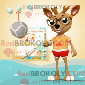 Beige rådyr maskot kostume...
