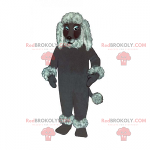 Grå puddel maskot - Redbrokoly.com