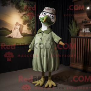 Olive Gull-maskotdraktfigur...