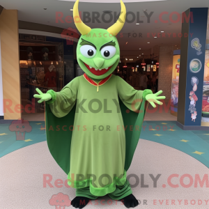 Fantasia de mascote Olive Devil com saia circular e presilhas de lenço - Mascotes do diabo - REBROKO_246939 - RedBrokoly.com
