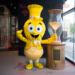 Mascotte de sablier jaune...