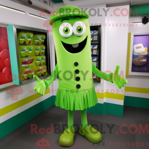 Lime grønn sjokolade maskot...