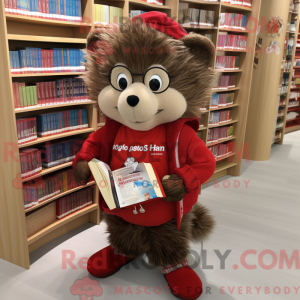Red Hedgehog mascot costume...