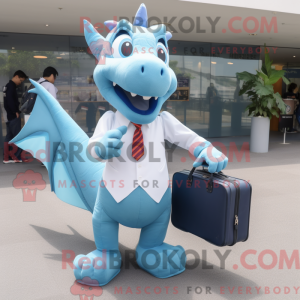 Sky Blue Dragon maskot...