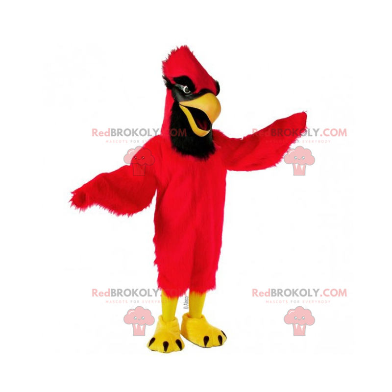 Mascota cardenal rojo y negro - Redbrokoly.com